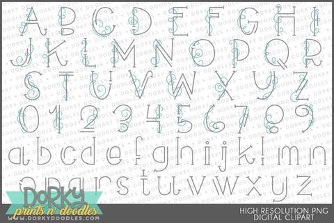 Cute and Fun Alphabet Clipart - Dorky Doodles