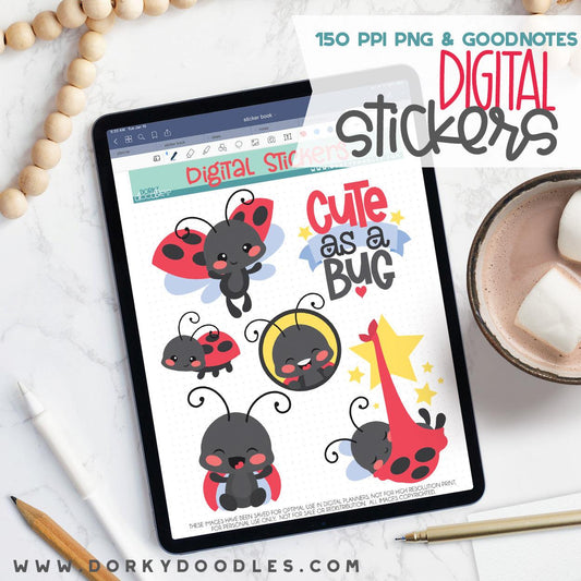 Cute as a Bug Digital Planner Stickers