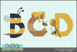 Cute Bee Alphabet Clipart - Dorky Doodles