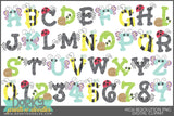 Cute Bugs Alphabet Clipart