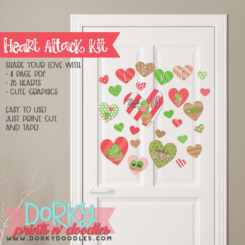 Cute Cactus Valentine "Heart Attack" Holiday Printables