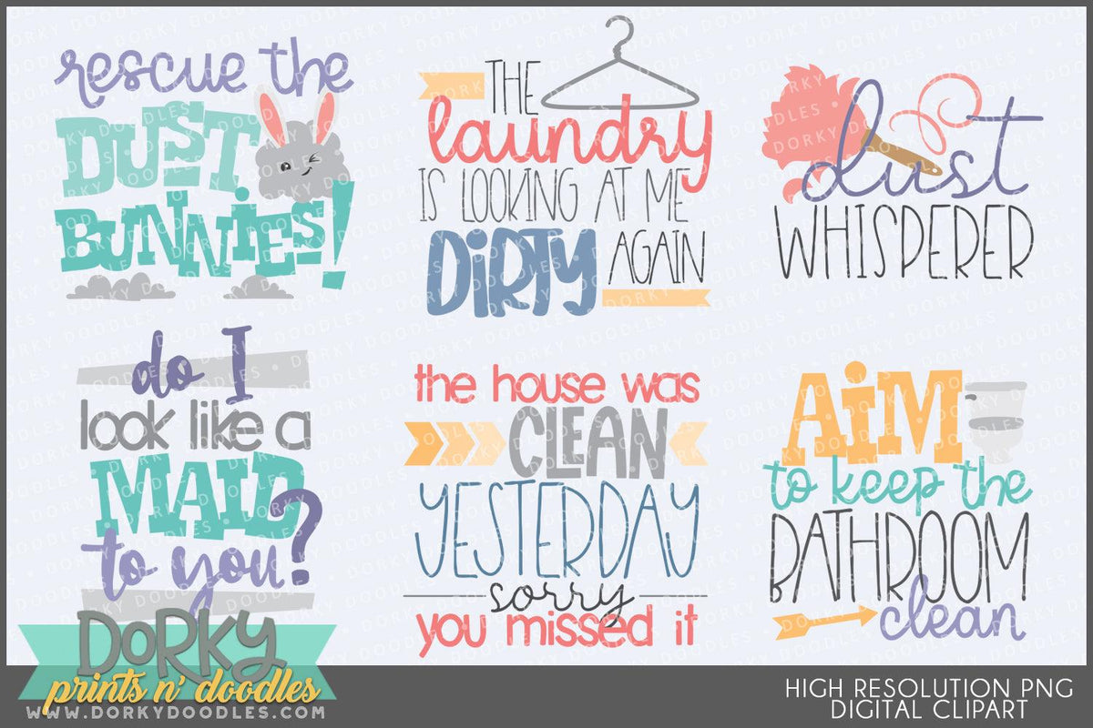 Chores Lettering Cute Chore Sign Clipart – Dorky Doodles