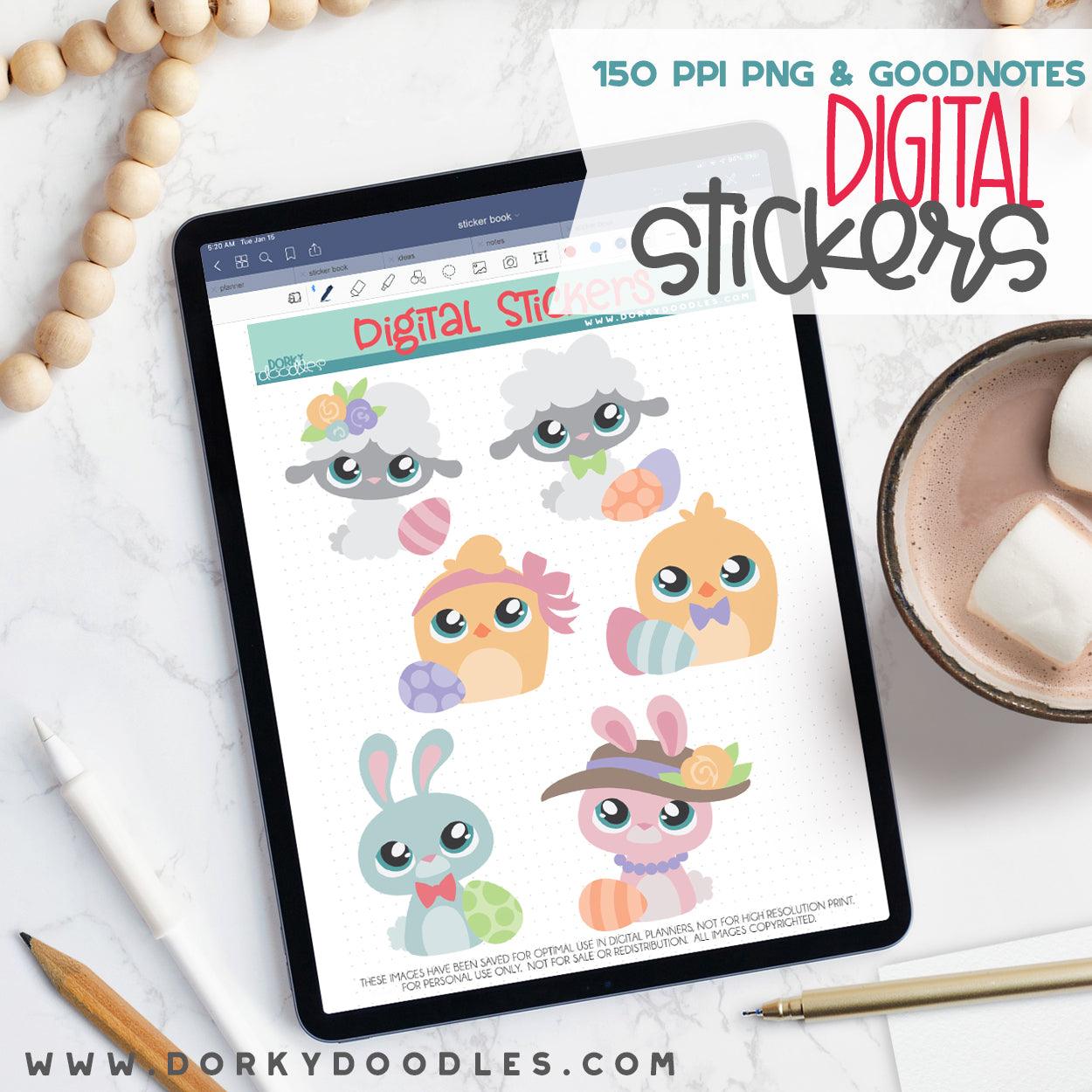 Cute Easter Digital Planner Stickers