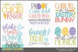 Cute Easter Phrases Spring Clipart - Dorky Doodles
