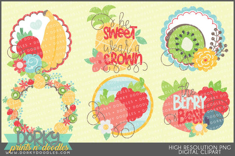 Cute Fruity Summer Food Clipart