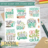 Cute Garden Stickers Sheet