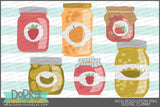 Cute Home Canning Food Clipart - Dorky Doodles