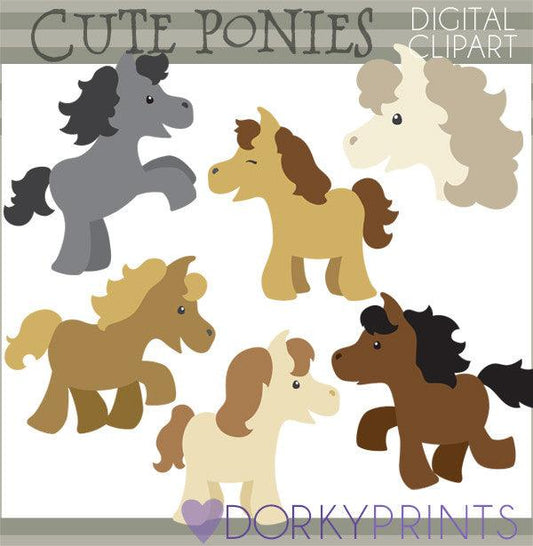 Cute Horse Animals Clipart