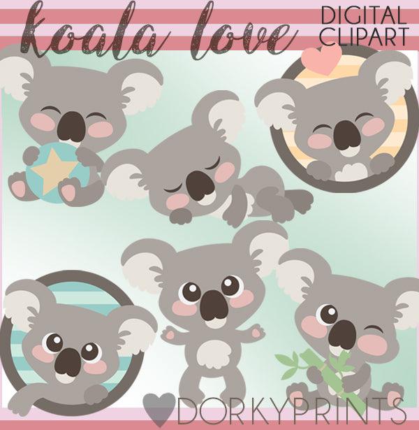 Cute Koala Animals Clipart