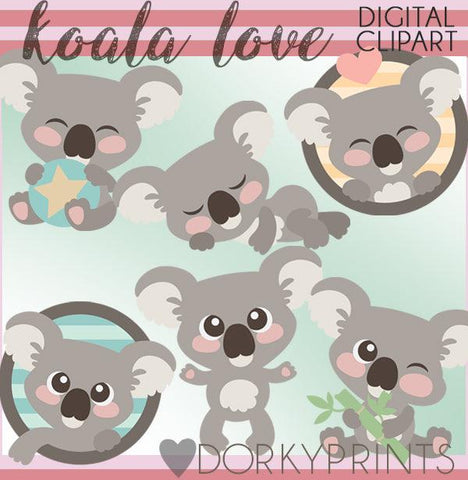 Cute Koala Animals Clipart