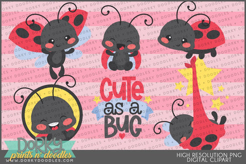 Cute Ladybugs of Summer Clipart