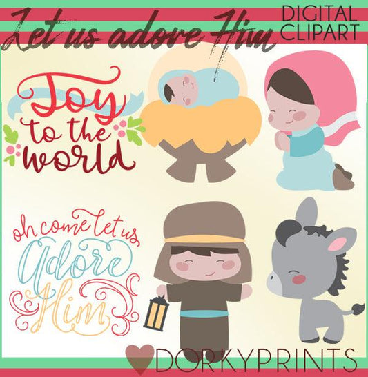 Cute Nativity Christmas Clipart