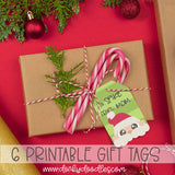 Cute Peeking Christmas Gift Tags - Printables - Dorky Doodles