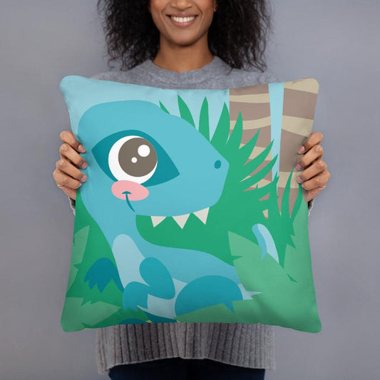 Cute Raptor Dinosaur Pillow