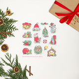 Cute Sketchy Christmas Stickers Sheet