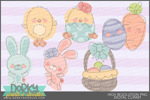 Cute Sketchy Easter and Spring Clipart
