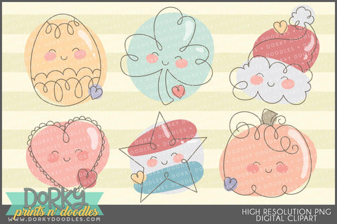 Cute Sketchy Holiday Clipart