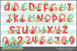 Cute Strawberry Alphabet Clipart - Dorky Doodles
