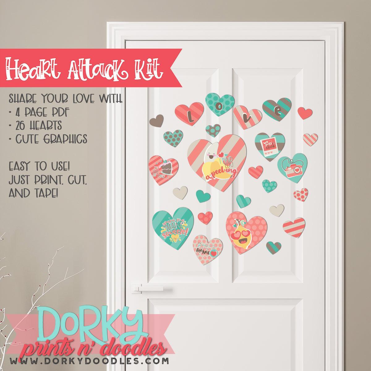 Cute Valentine "Heart Attack" Holiday Printables