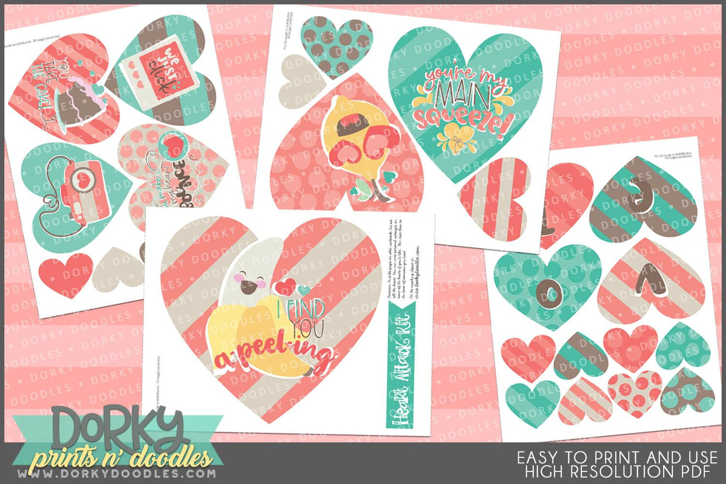 Cute Valentine "Heart Attack" Holiday Printables