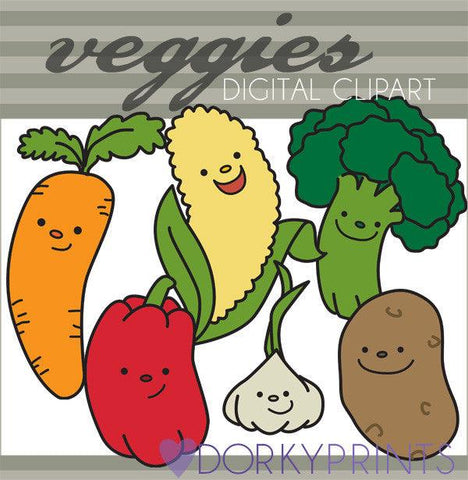Cute Vegtables Food Clipart