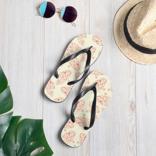 Cute Vintage Mermaid Flip Flops