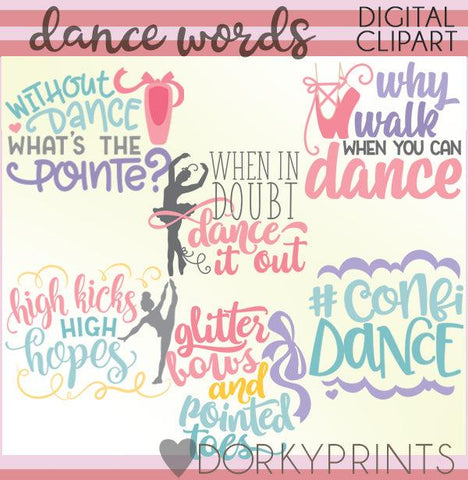 Dance Words Clipart