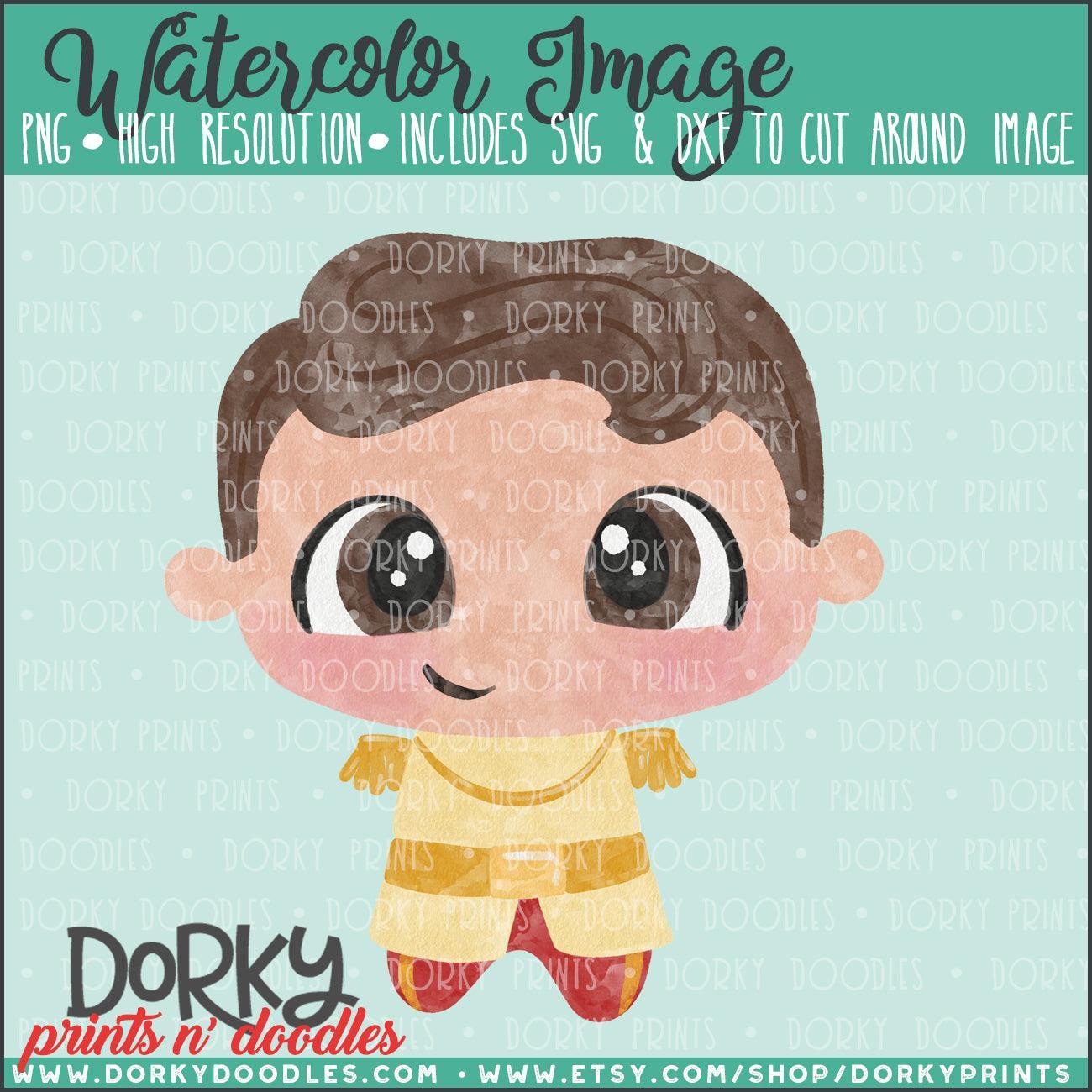 Dashing Prince Watercolor PNG