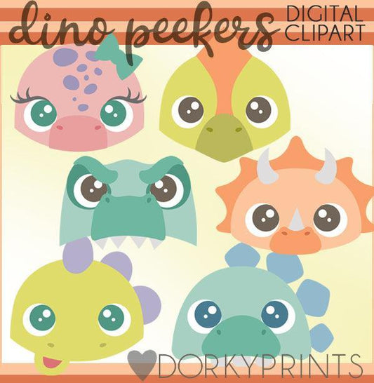 Dinosaur Peekers Animals Clipart