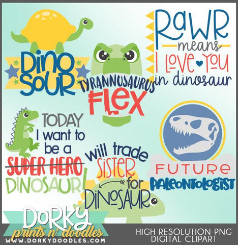 Dinosaur Words Clipart