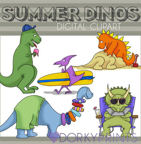 Dinosaurs of Summer Clipart