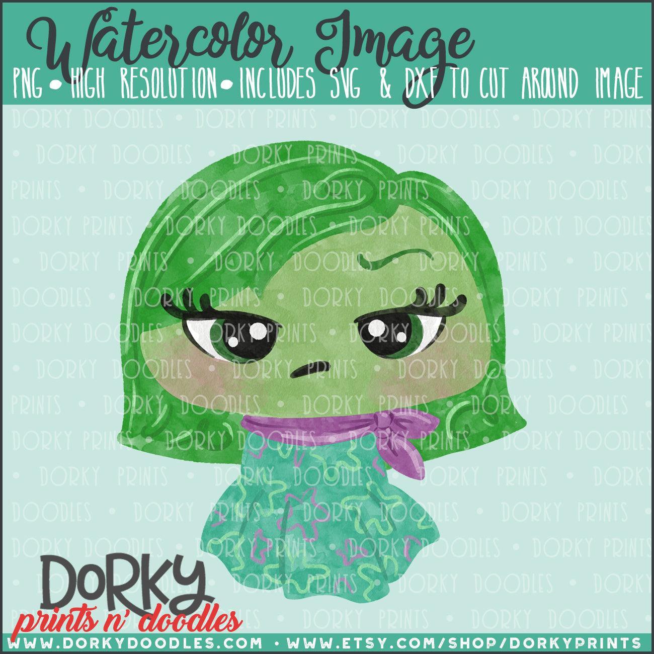 Disgusted Girl Watercolor PNG