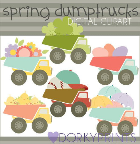Dump Truck Spring Clipart – Dorky Doodles