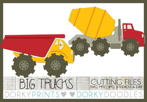 Dumptruck and Cement Mixer Cuttable Files