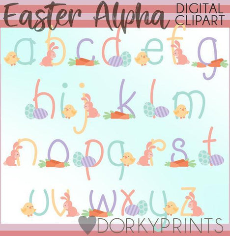 Easter Alphabet Clipart