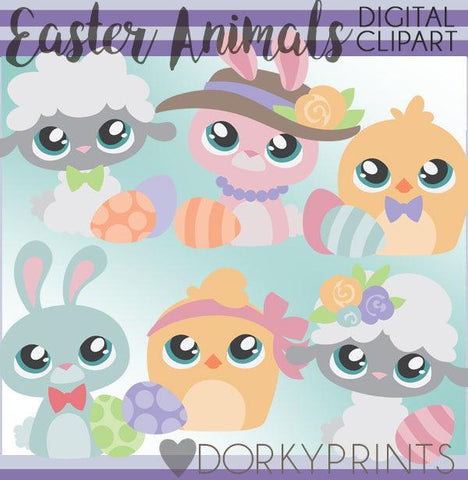 Easter Animals Spring Clipart