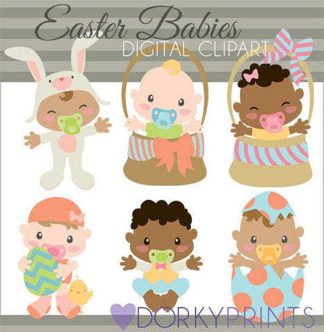 Easter Babies Spring Clipart