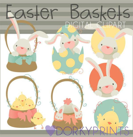 Easter Basket Spring Clipart