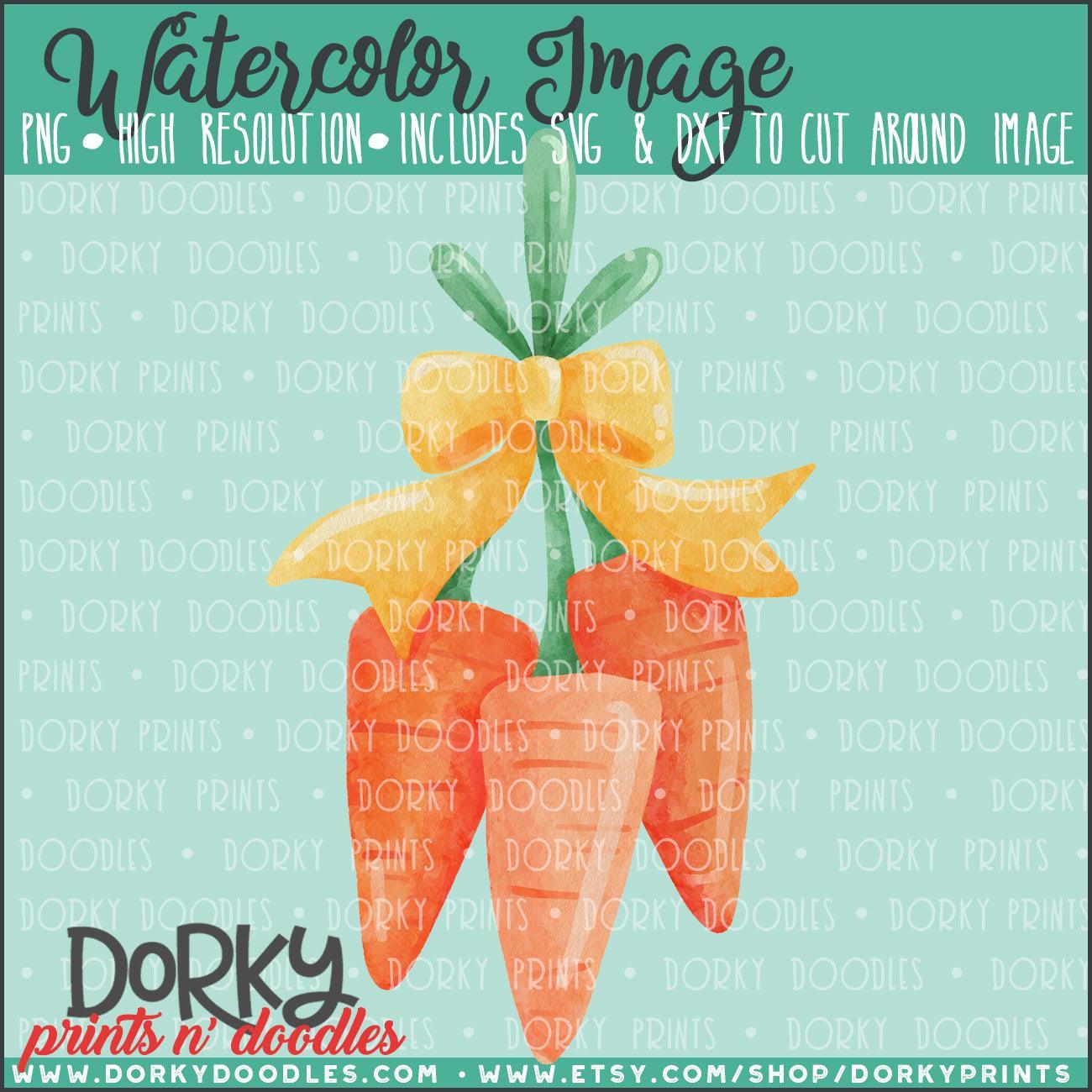 Easter Carrots Watercolor PNG
