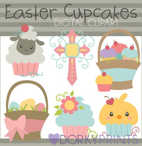 Easter Cupcakes Spring Clipart