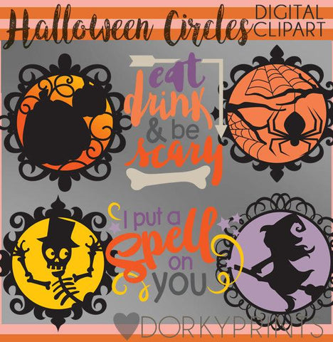 Eat, Drink, and Be Scary Halloween Clipart