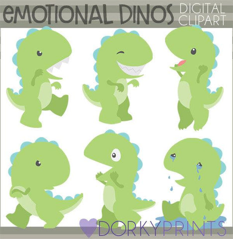 Emotional Dinosaur Animals Clipart