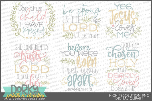 Faithful Nursery Babies Clipart - Dorky Doodles