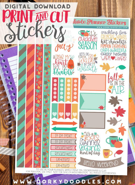 Four Seasons Printable Sticker Sheet Seasonal Planner -   Printable planner  stickers, Printable sticker sheets, Printable stickers