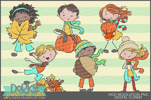 Fall Kids Thanksgiving Clipart