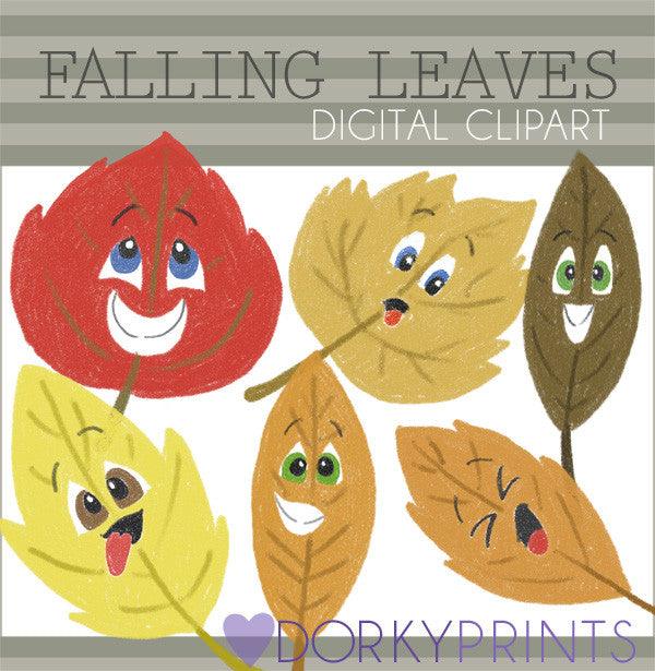 Falling Leaves Thanksgiving Clipart