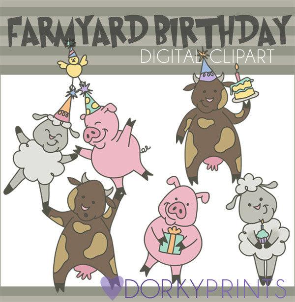 Farm Animals Birthday Clipart