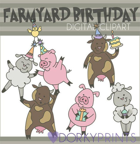 Farm Animals Birthday Clipart