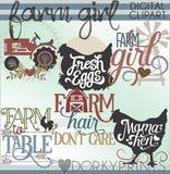 Farm Girl Clipart