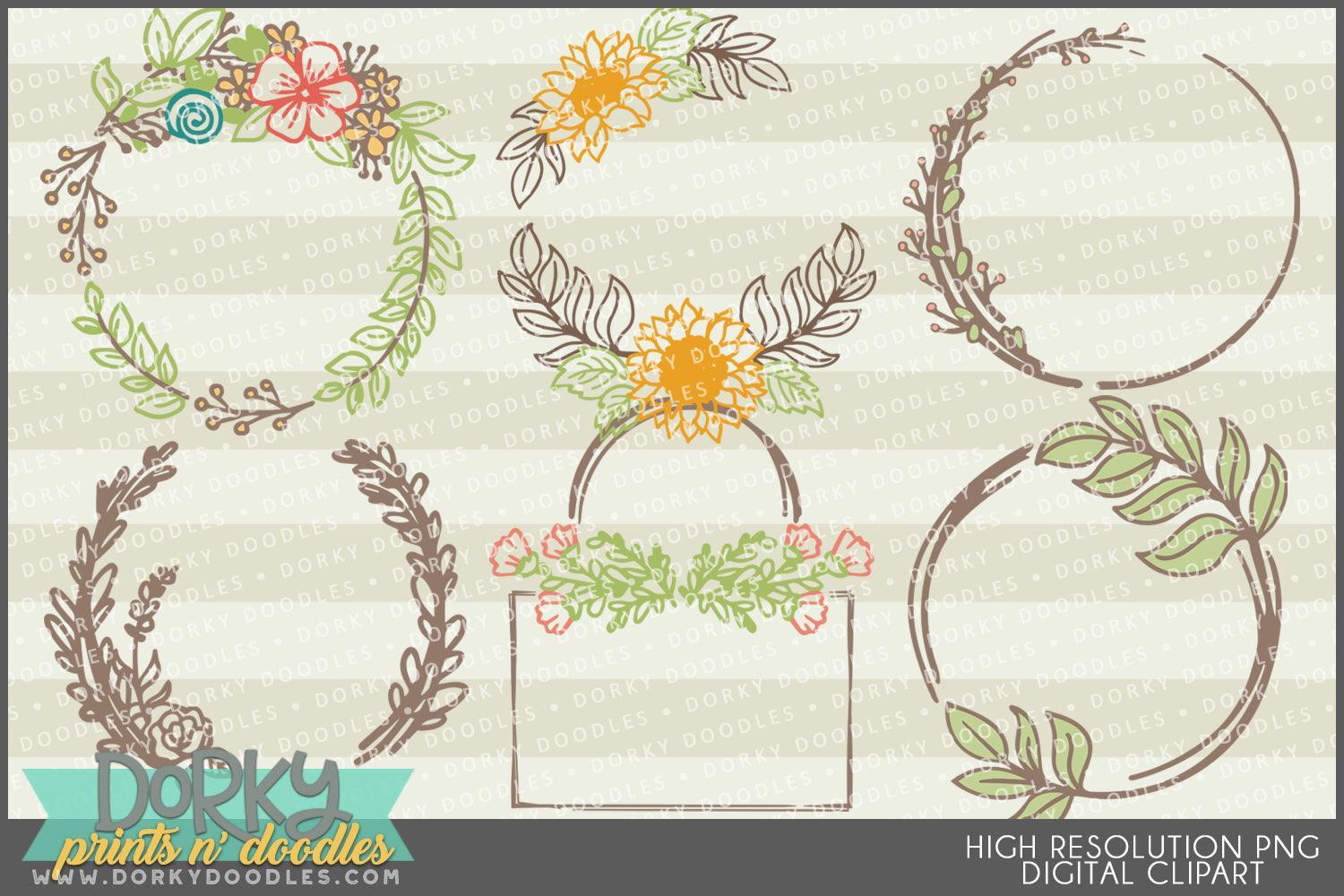 Farmhouse Wreath Clipart